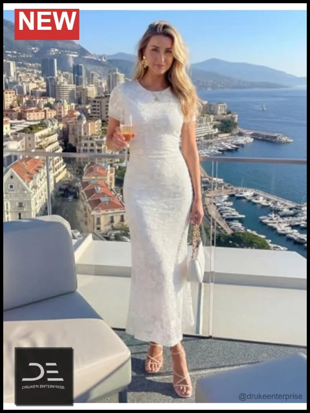 Premium Mesh Bodycon Maxi Dress with Ruched Waist